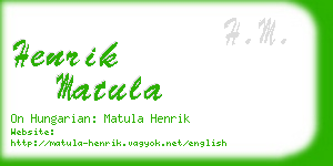 henrik matula business card